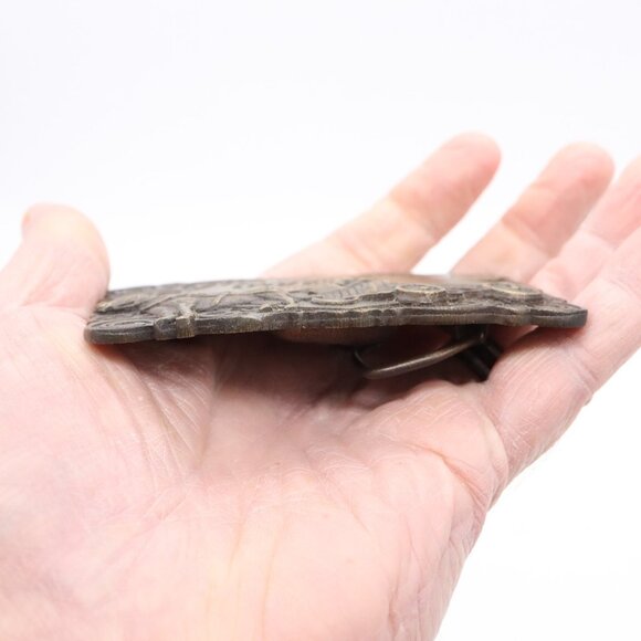 Vintage 1976 COCA COLA 75th ANNIVERSARY BRASS BELT BUCKLE / BOTTLE OPENER - Picture 7 of 7